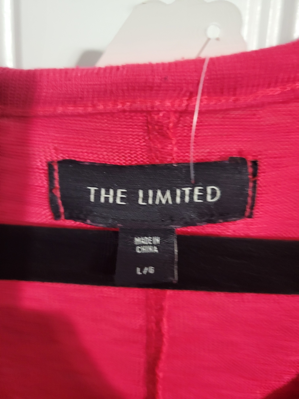 The Limited Hot Pink Crochet Sleeve Short Sleeve Tee - Picture 3 of 6